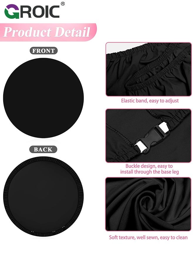 GROIC Round Backdrop Cover, 7.2FT Black Wedding Arch Cover for Circle Balloon Arch Frame, Arch Backdrop Cover for Circle Stand for Wedding Baby Shower Birthday Photoshoots Party Decoration - Image 2